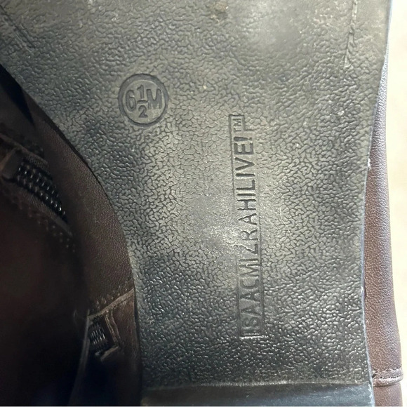 Isaac Mizrahi Tally Quilted Boot Dark Brown Leather Upper Riding Boot Womens 6.5 - Picture 5 of 11